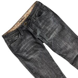 Mavi Jeans Women 29/32 Black Dark Wash Bootcut Cotton Blend Denim